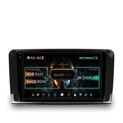 Navigatie 2K Mercedes Benz ML W164 / GL X164, Android, S-Quadcore / 4GB RAM + 64GB ROM, 9.5 Inch - AD-BGS90042K+AD-BGRKIT405
