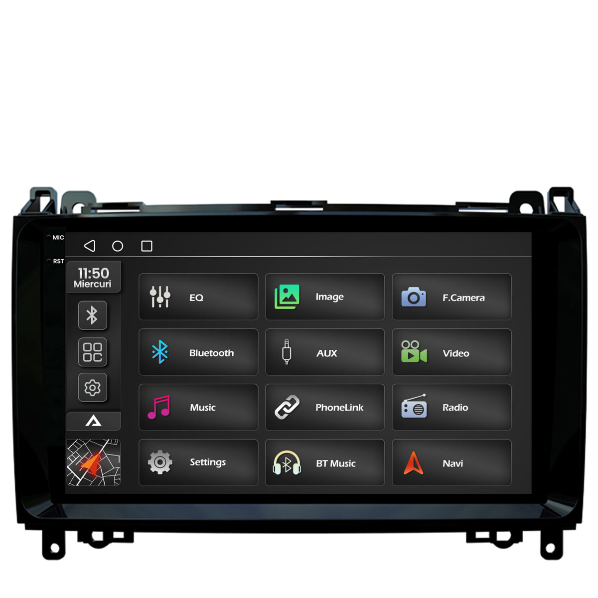 Navigatie 2K Mercedes Benz Sprinter, Viano, Vito, A/B Class, Crafter, Android, S-Quadcore / 4GB RAM + 64GB ROM, 9.5 Inch - AD-BGS90042K+AD-BGRKIT407