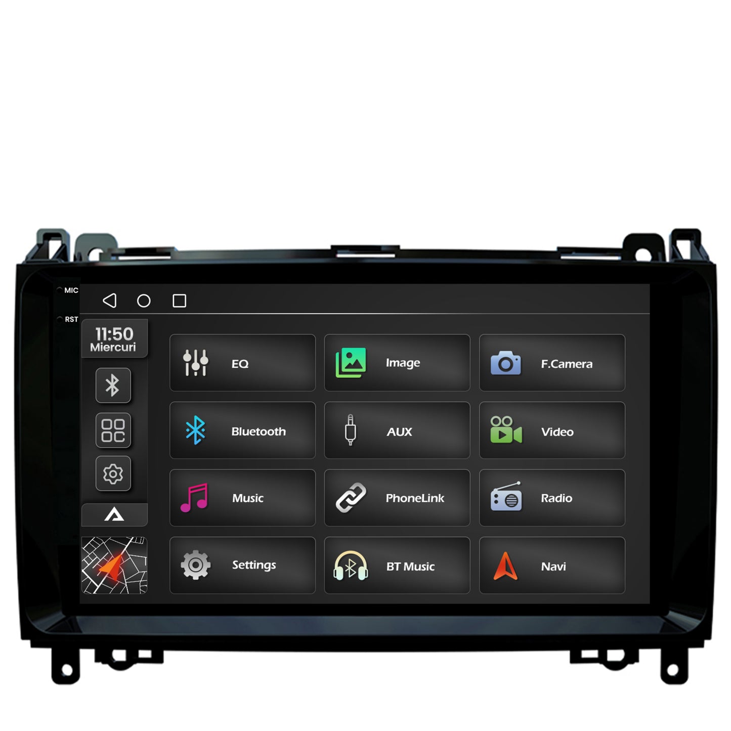 Navigatie 2K Mercedes Benz Sprinter, Viano, Vito, A/B Class, Crafter, Android, S-Quadcore / 4GB RAM + 64GB ROM, 9.5 Inch - AD-BGS90042K+AD-BGRKIT407