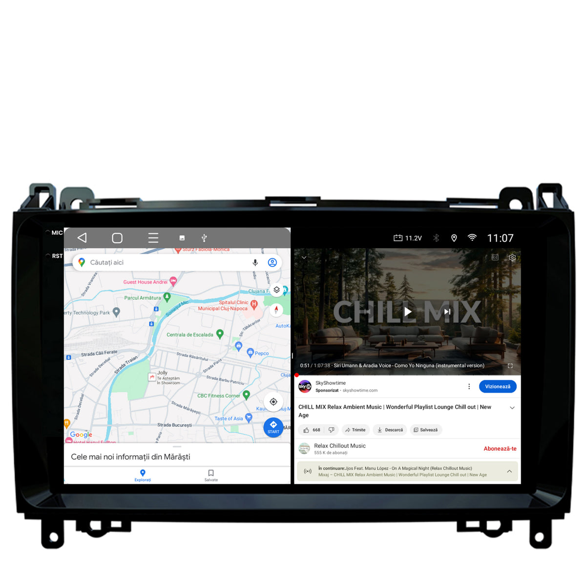 Navigatie 2K Mercedes Benz Sprinter, Viano, Vito, A/B Class, Crafter, Android, S-Quadcore / 4GB RAM + 64GB ROM, 9.5 Inch - AD-BGS90042K+AD-BGRKIT407