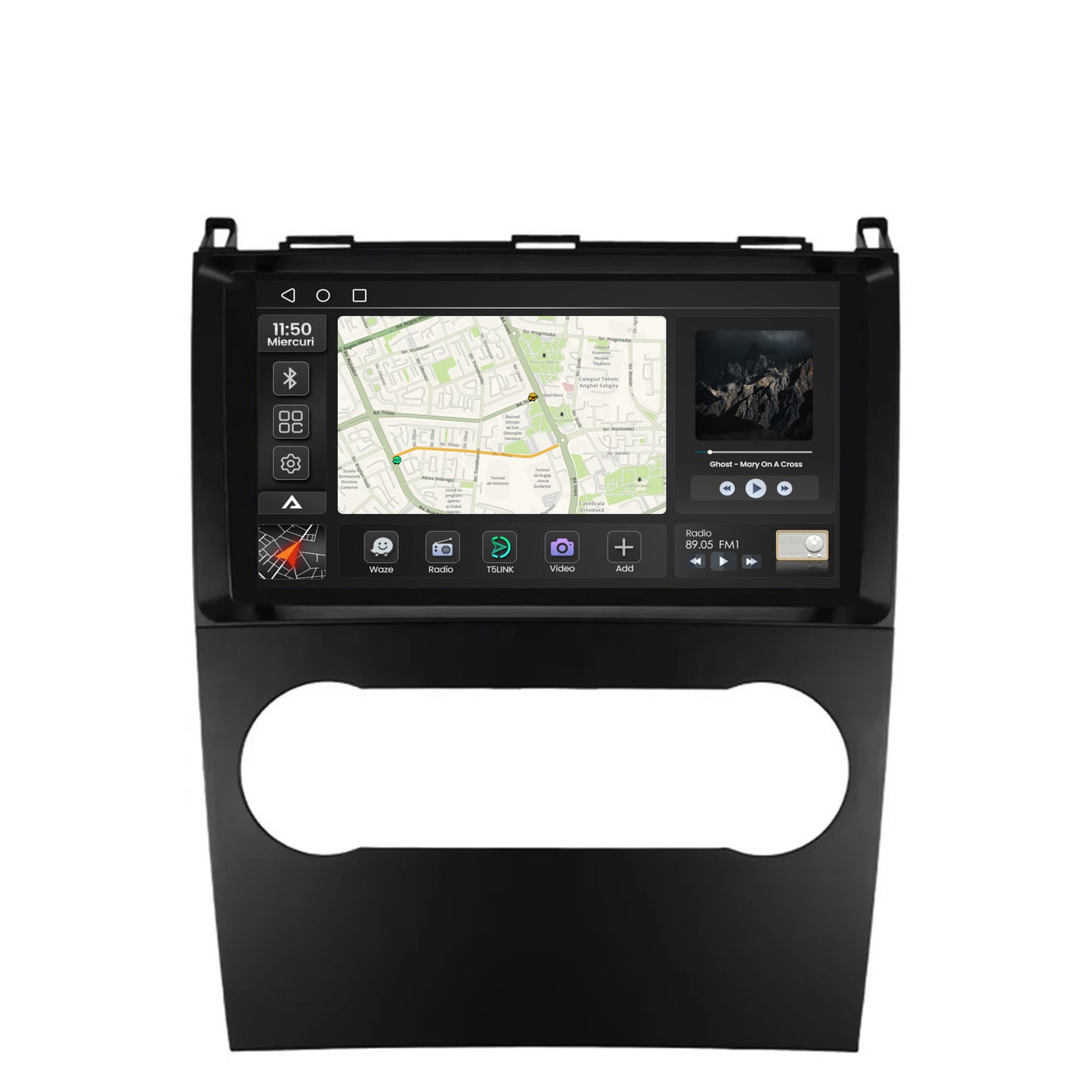 Navigatie 2K Mercedes Benz A/B Class (2004-2011), Android, S-Quadcore / 4GB RAM + 64GB ROM, 9.5 Inch - AD-BGS90042K+AD-BGRKIT420