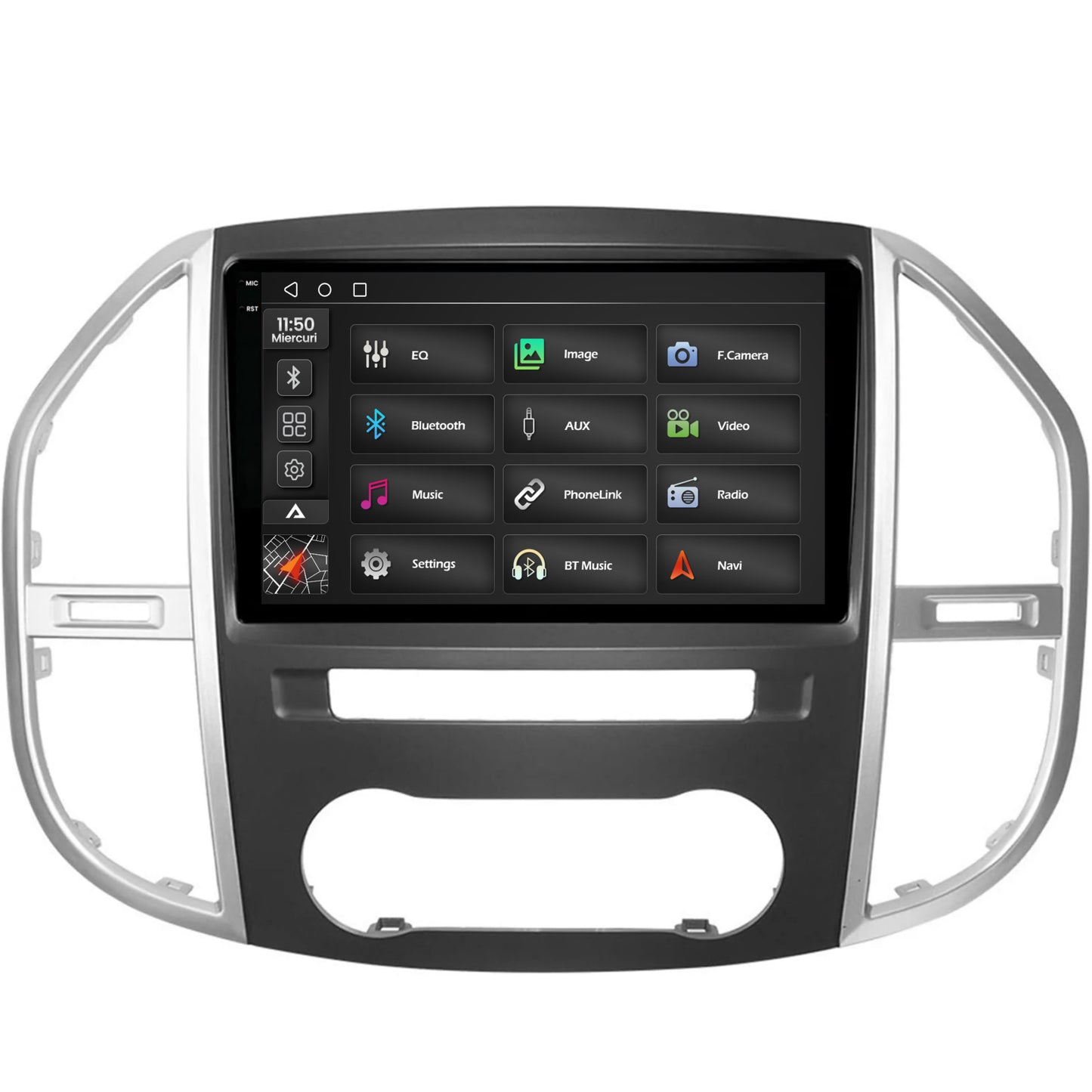 Navigatie 2K Mercedes Benz Vito (2016+), Android, S-Quadcore / 4GB RAM + 64GB ROM, 10.36 Inch - AD-BGS100042K+AD-BGRKIT407V3