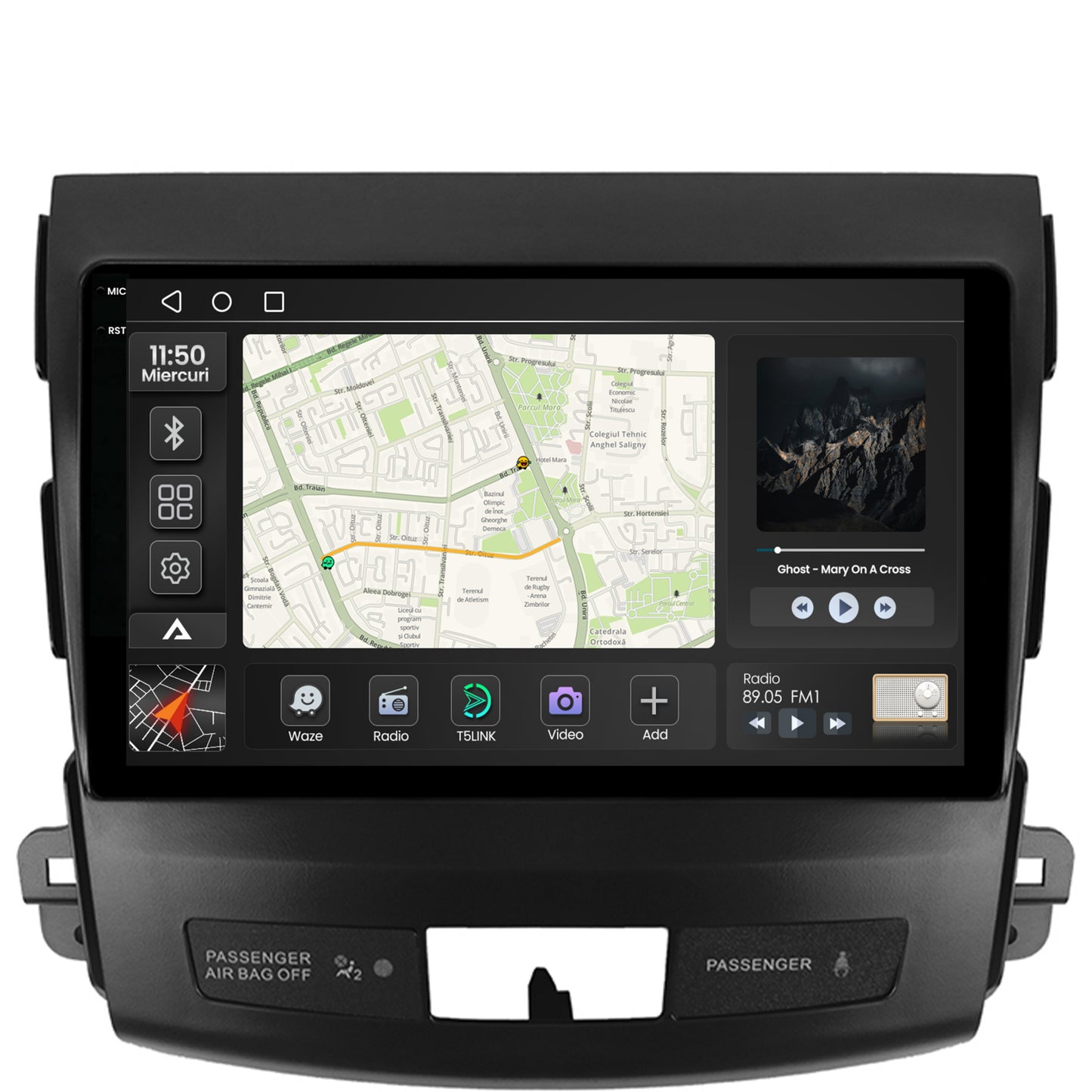 Navigatie 2K Mitstubishi Outlander / Peugeot 4007 / Citroen C-Crosser, Android, S-Quadcore / 4GB RAM + 64GB ROM, 9.5 Inch - AD-BGS90042K+AD-BGRKIT276