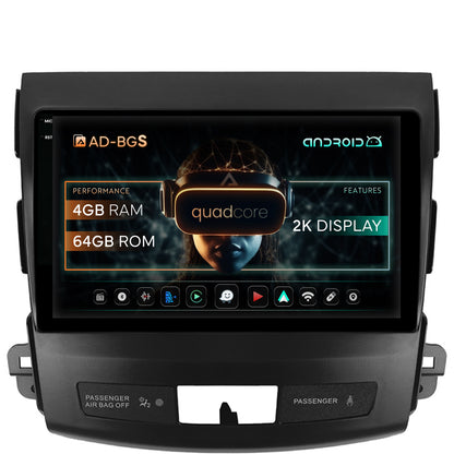 Navigatie 2K Mitstubishi Outlander / Peugeot 4007 / Citroen C-Crosser, Android, S-Quadcore / 4GB RAM + 64GB ROM, 9.5 Inch - AD-BGS90042K+AD-BGRKIT276