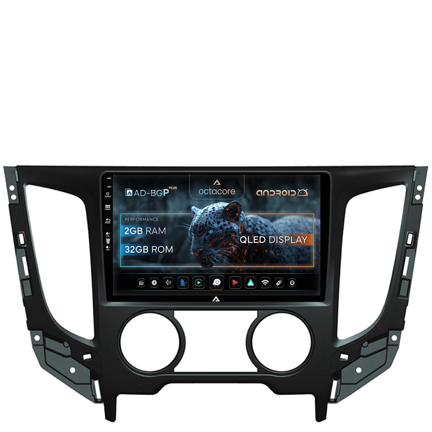 Navigatie 2K Mitsubishi L200 (2014-2020), Android, S-Quadcore / 4GB RAM + 64GB ROM, 9.5 Inch - AD-BGS90042K+AD-BGRKIT273