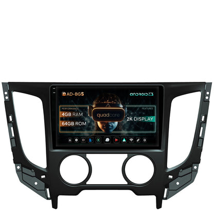 Navigatie 2K Mitsubishi L200 (2014-2020), Android, S-Quadcore / 4GB RAM + 64GB ROM, 9.5 Inch - AD-BGS90042K+AD-BGRKIT273
