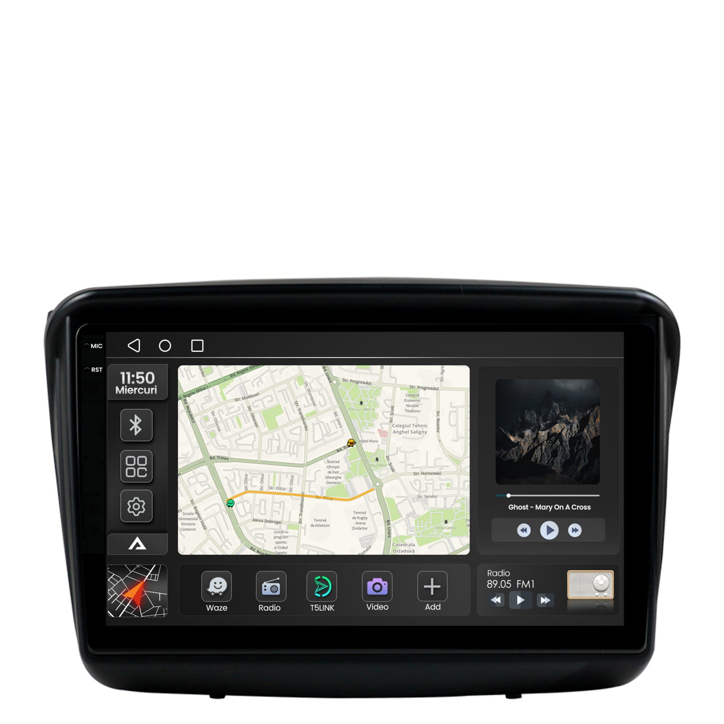 Navigatie 2K Mitsubishi L200 / Pajero Sport, Android, S-Quadcore / 4GB RAM + 64GB ROM, 9.5 Inch - AD-BGS90042K+AD-BGRKIT278