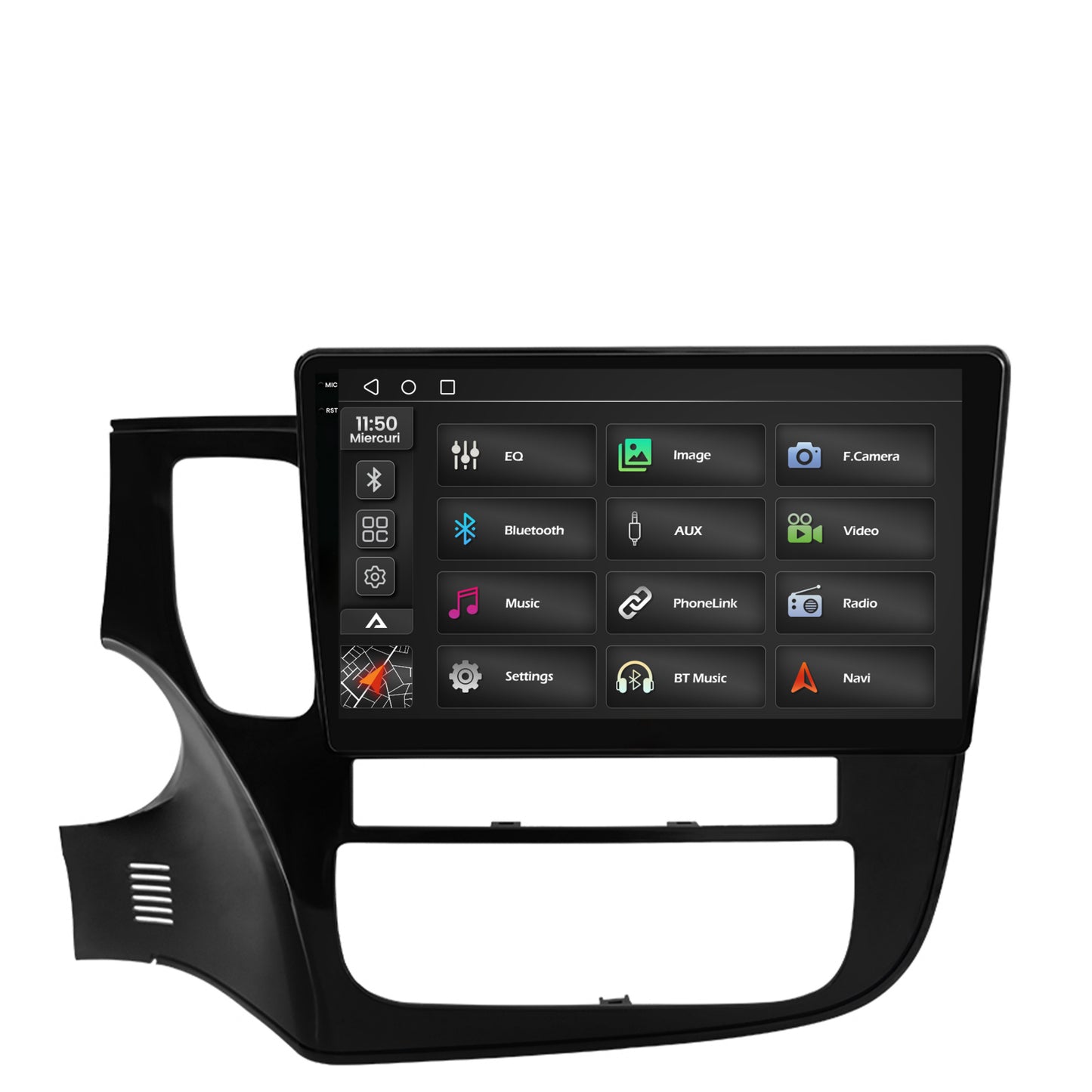 Navigatie 2K Mitsubishi Outlander (2013-2020), Android, S-Quadcore / 4GB RAM + 64GB ROM, 10.36 Inch - AD-BGS100042K+AD-BGRKIT268