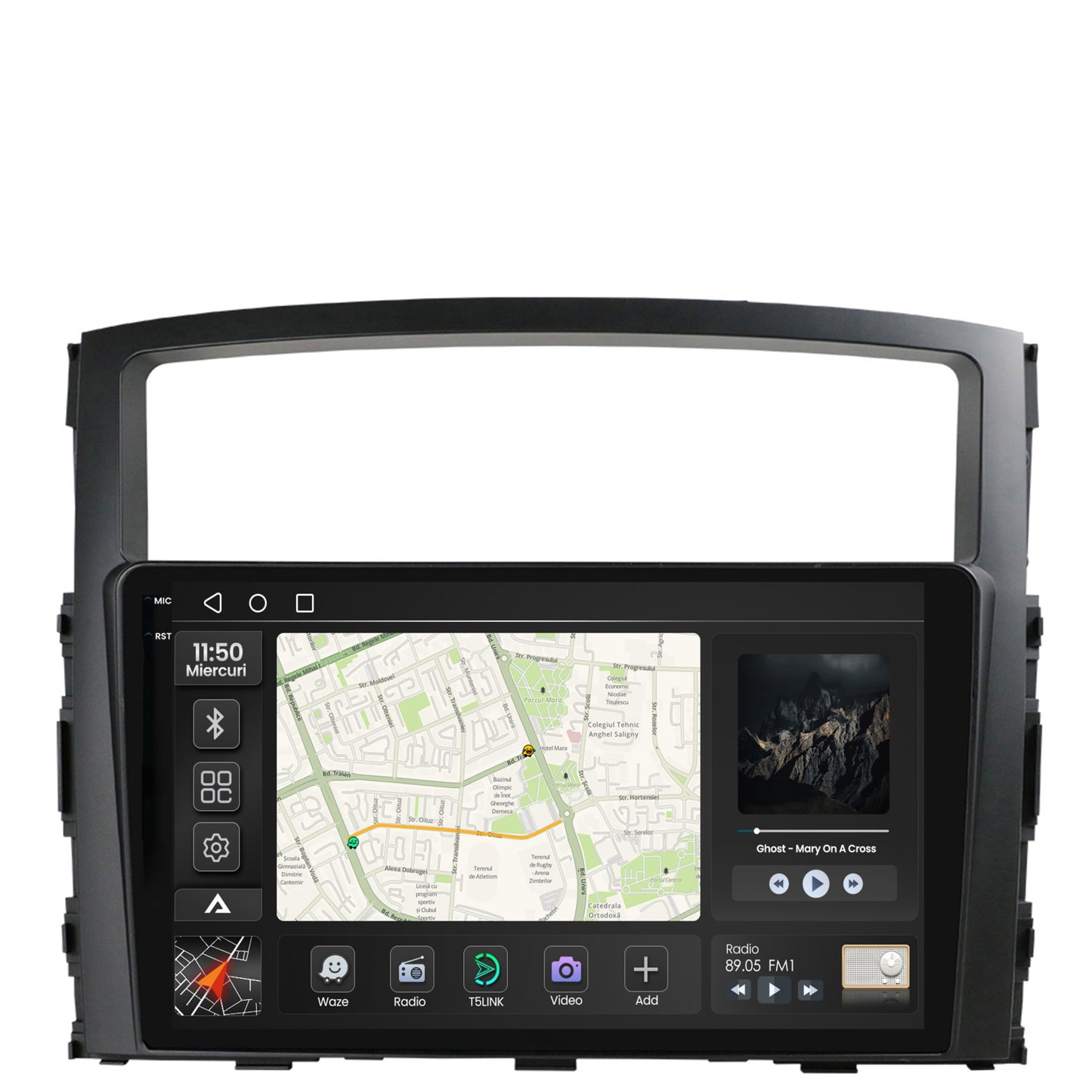 Navigatie 2K Mitsubishi Pajero (2006-2014), Android, S-Quadcore / 4GB RAM + 64GB ROM, 9.5 Inch - AD-BGS90042K+AD-BGRKIT271