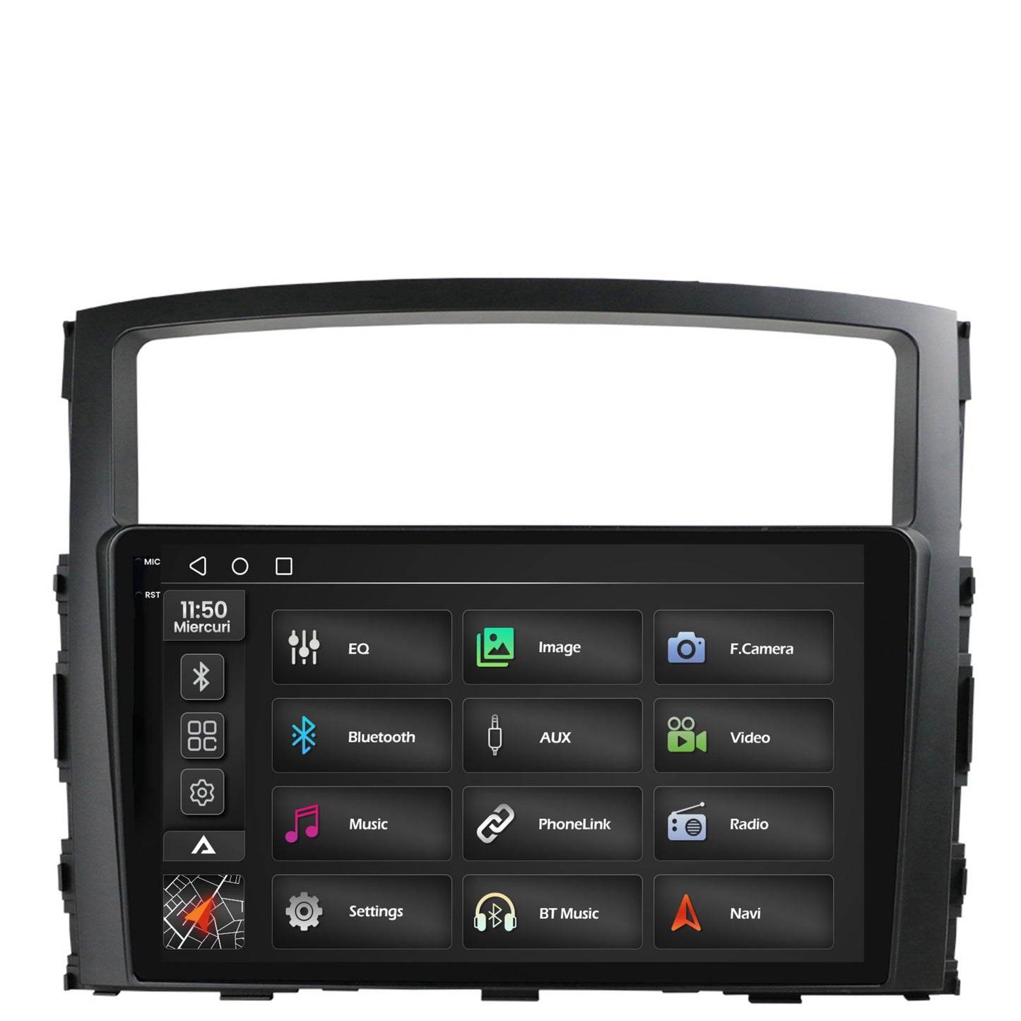 Navigatie 2K Mitsubishi Pajero (2006-2014), Android, S-Quadcore / 4GB RAM + 64GB ROM, 9.5 Inch - AD-BGS90042K+AD-BGRKIT271