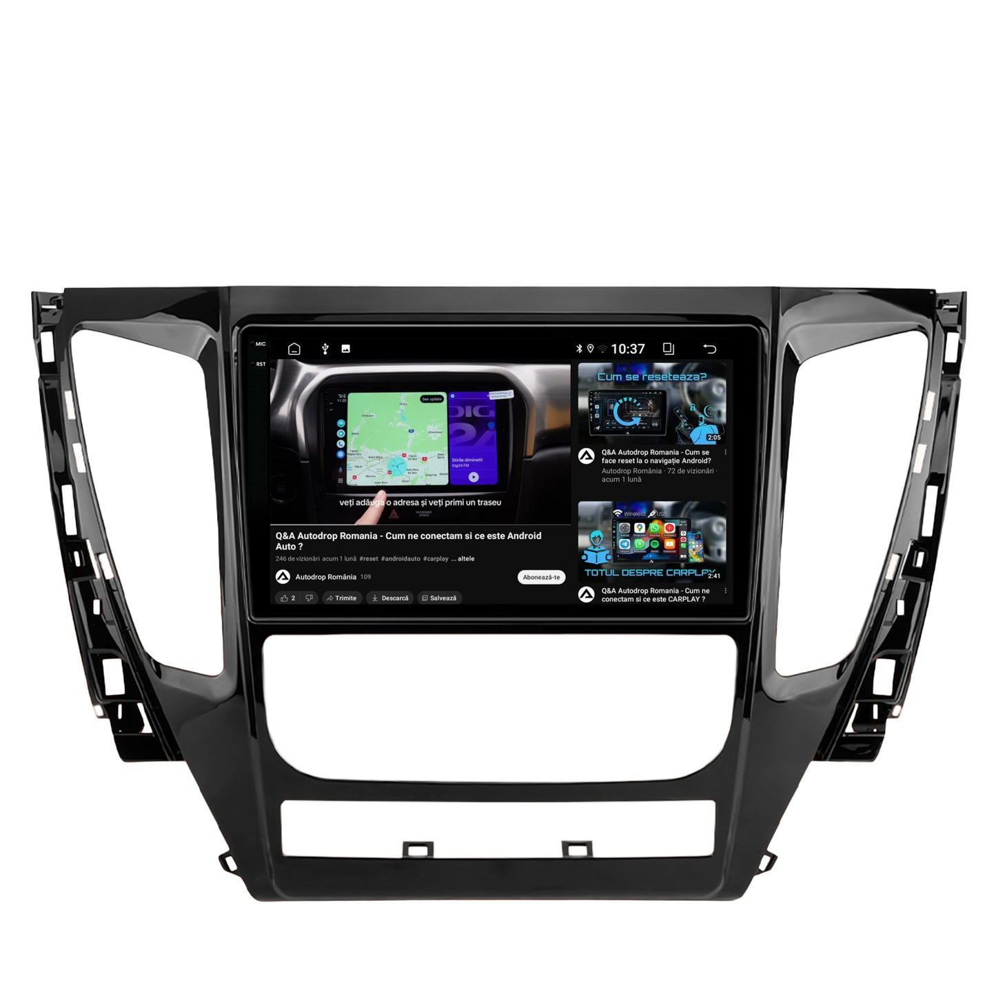 Navigatie 2K Mitsubishi Pajero (2016-2018), Android, S-Quadcore / 4GB RAM + 64GB ROM, 9.5 Inch - AD-BGS90042K+AD-BGRKIT270