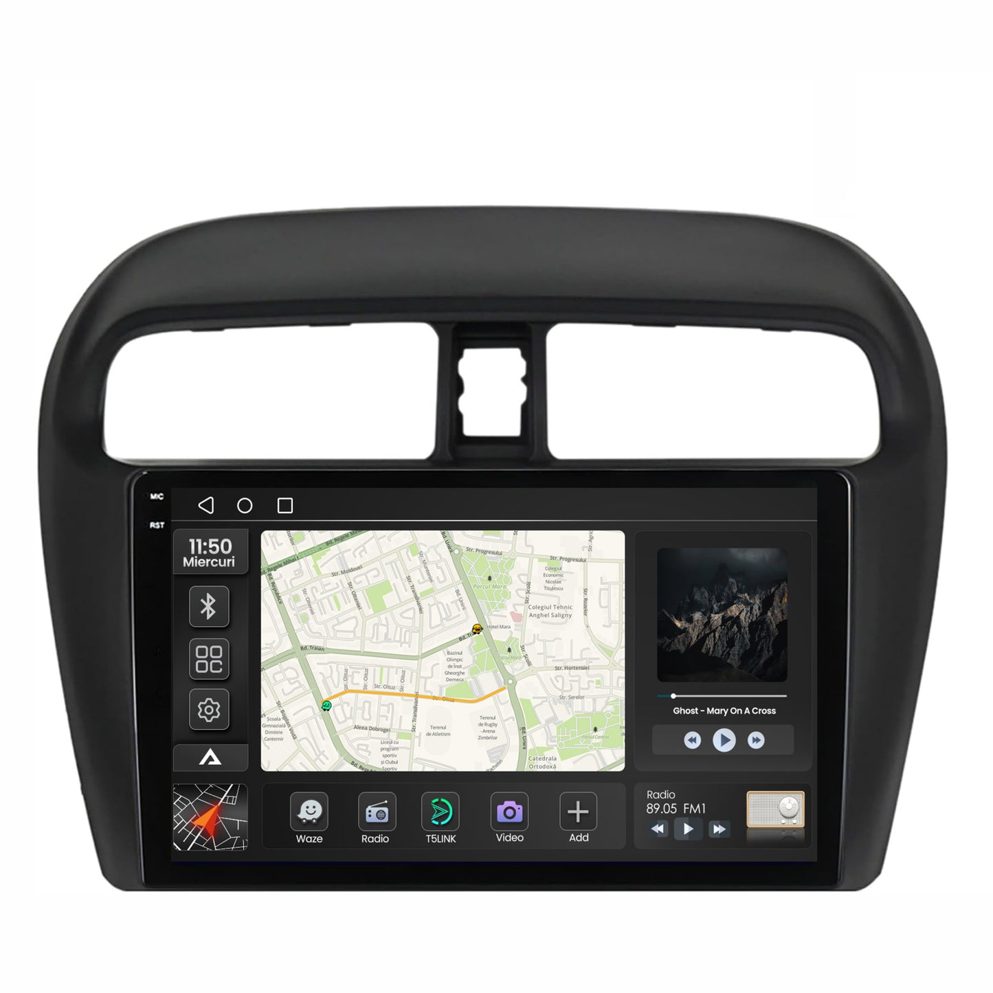 Navigatie 2K Mitsubishi Space Star / Mirage / Attrage, Android, S-Quadcore / 4GB RAM + 64GB ROM, 9.5 Inch - AD-BGS90042K+AD-BGRKIT267V3