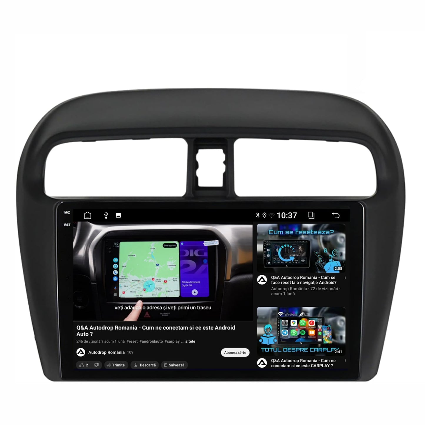 Navigatie 2K Mitsubishi Space Star / Mirage / Attrage, Android, S-Quadcore / 4GB RAM + 64GB ROM, 9.5 Inch - AD-BGS90042K+AD-BGRKIT267V3