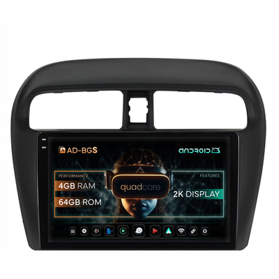 Navigatie 2K Mitsubishi Space Star / Mirage / Attrage, Android, S-Quadcore / 4GB RAM + 64GB ROM, 9.5 Inch - AD-BGS90042K+AD-BGRKIT267V3