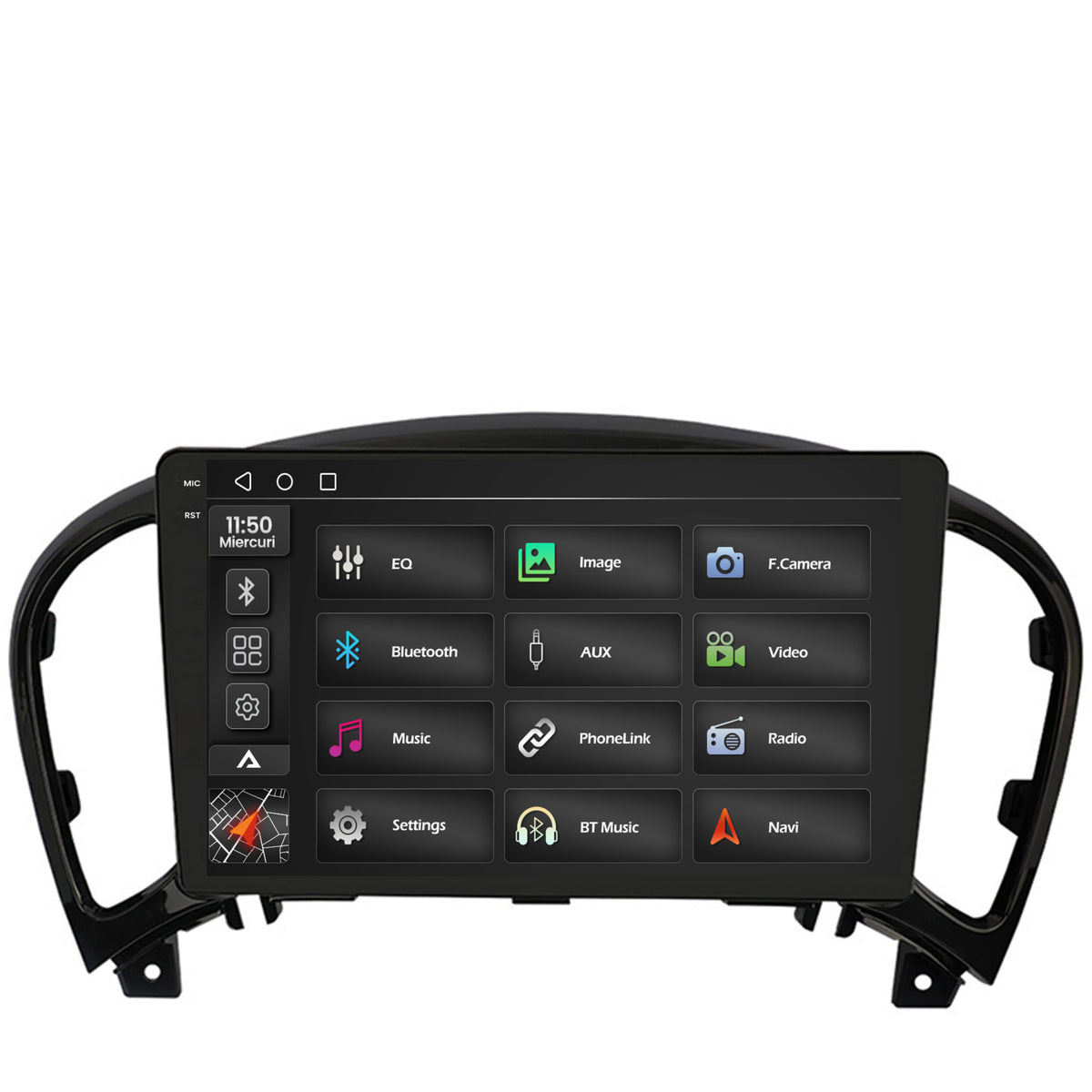 Navigatie 2K Nissan Juke (2010-2019), Android, S-Quadcore / 4GB RAM + 64GB ROM, 9.5 Inch - AD-BGS90042K+AD-BGRKIT168