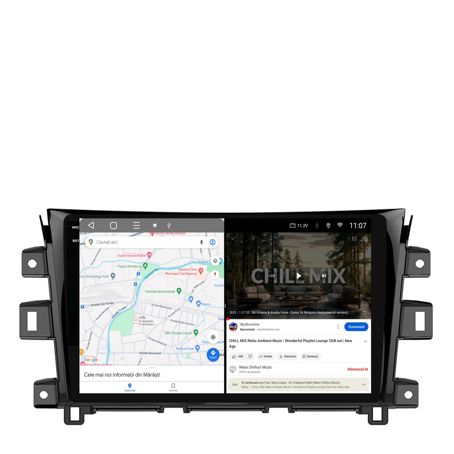 Navigatie 2K Nissan Navara (2015+), Android, S-Quadcore / 4GB RAM + 64GB ROM, 10.36 Inch - AD-BGS100042K+AD-BGRKIT163