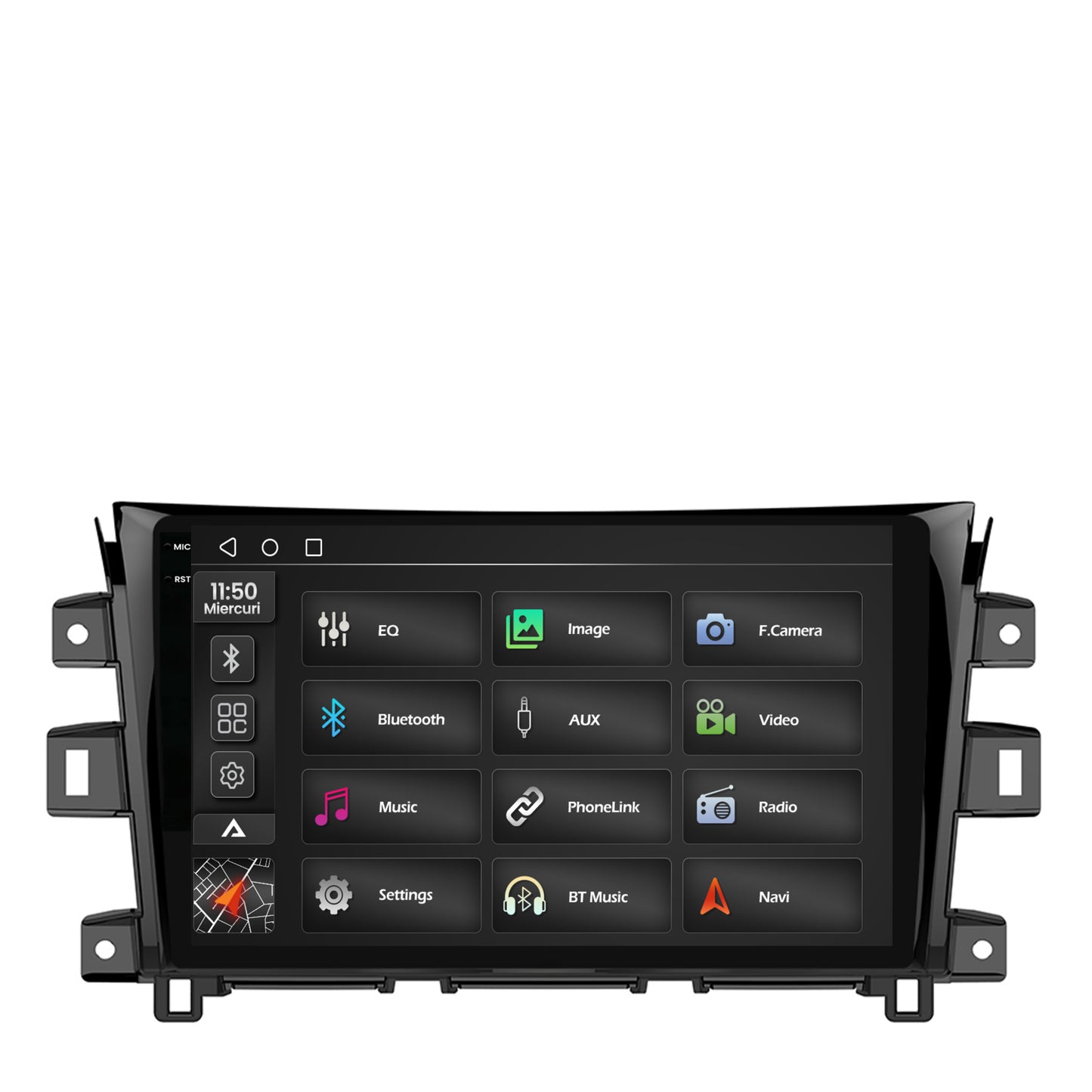 Navigatie 2K Nissan Navara (2015+), Android, S-Quadcore / 4GB RAM + 64GB ROM, 10.36 Inch - AD-BGS100042K+AD-BGRKIT163