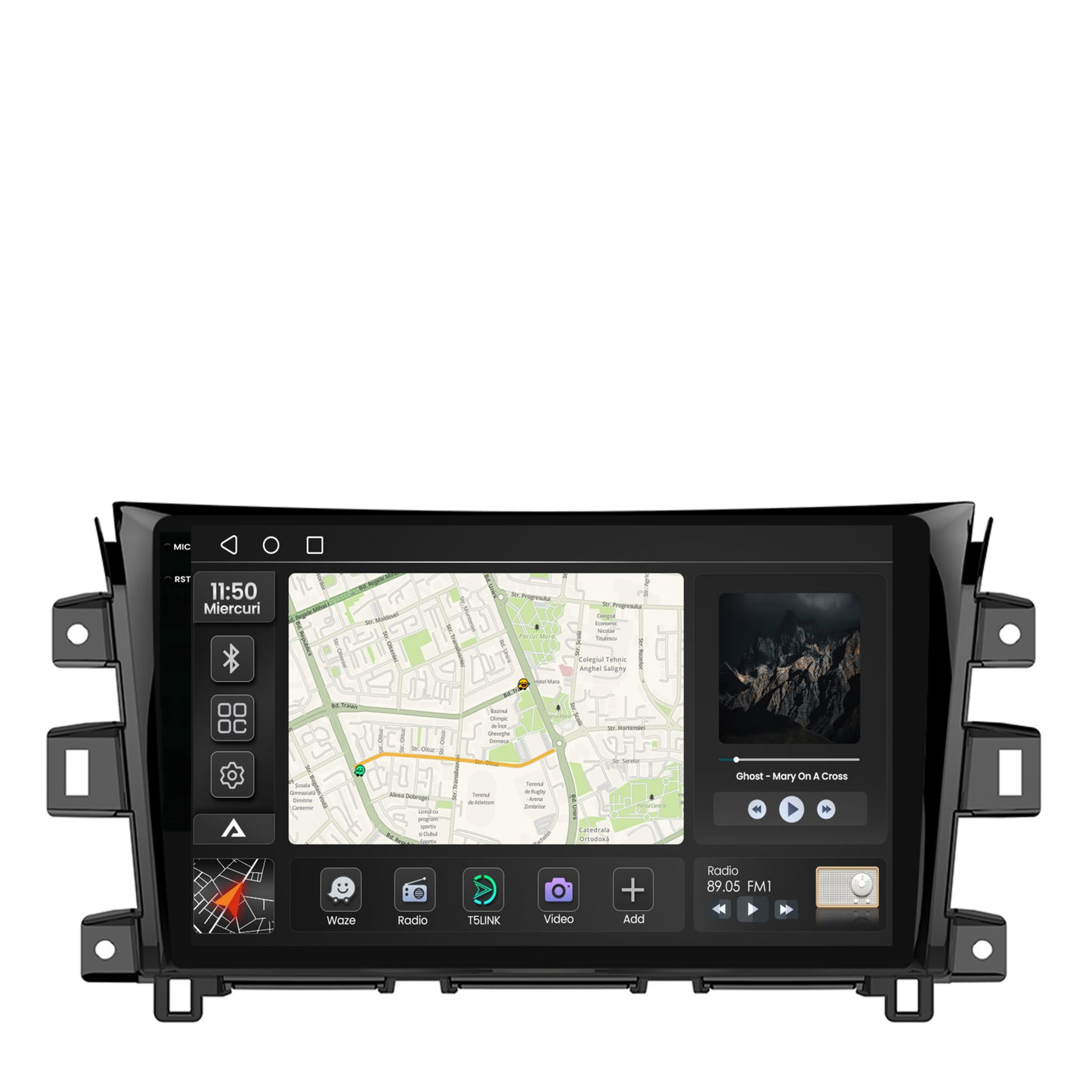 Navigatie 2K Nissan Navara (2015+), Android, S-Quadcore / 4GB RAM + 64GB ROM, 10.36 Inch - AD-BGS100042K+AD-BGRKIT163