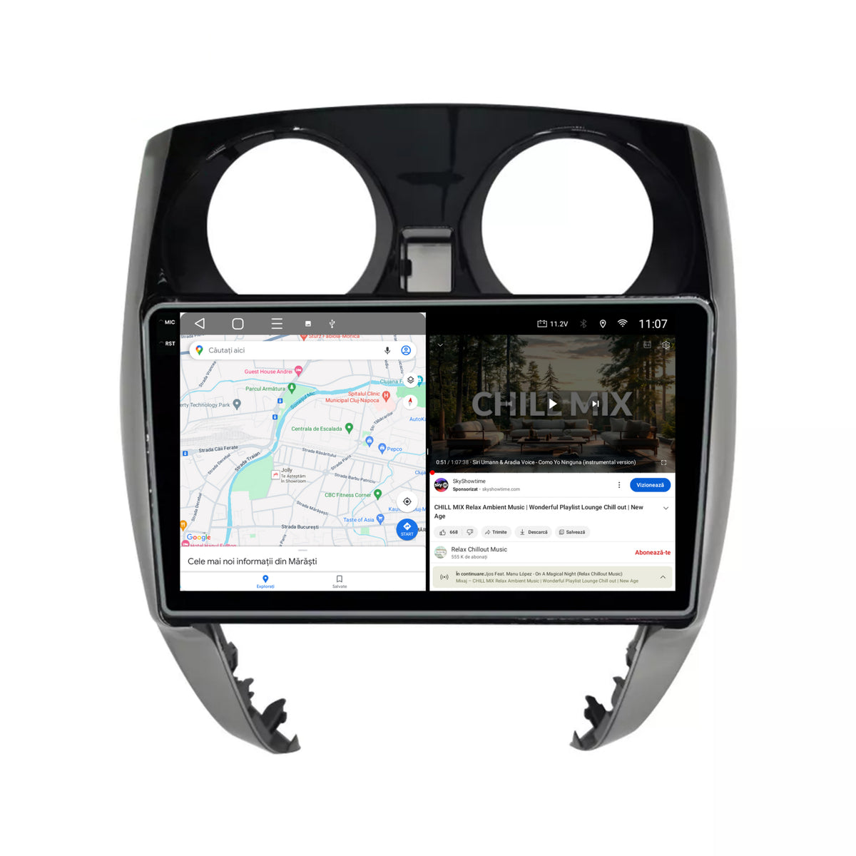 Navigatie 2K Nissan Note (2012-2019), Android, S-Quadcore / 4GB RAM + 64GB ROM, 10.36 Inch - AD-BGS100042K+AD-BGRKIT167