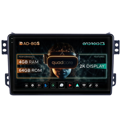 Navigatie 2K Opel Agila / Suzuki Splash (2007-2014), Android, S-Quadcore / 4GB RAM + 64GB ROM, 9.5 Inch - AD-BGS90042K+AD-BGRKIT388V2