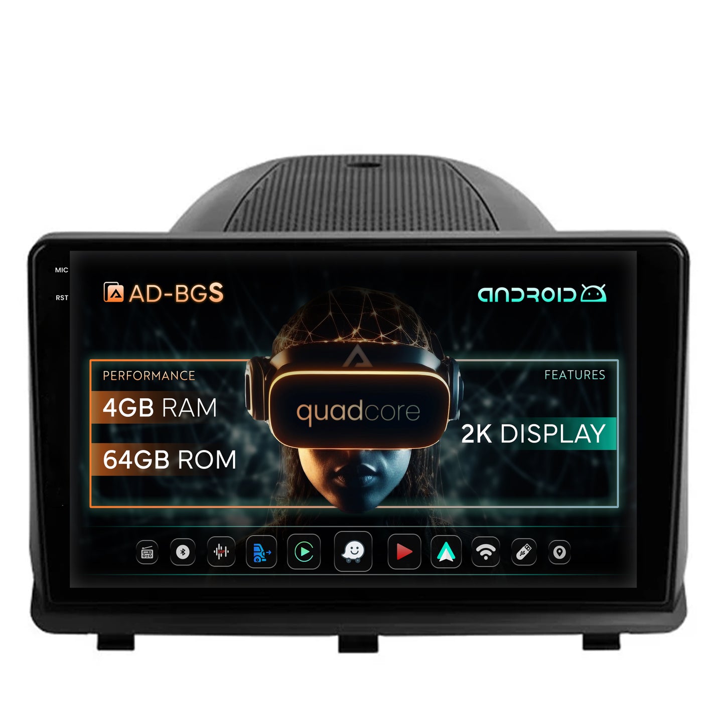 Navigatie 2K Opel Antara (2006-2015), Android, S-Quadcore / 4GB RAM + 64GB ROM, 9.5 Inch - AD-BGS90042K+AD-BGRKIT386