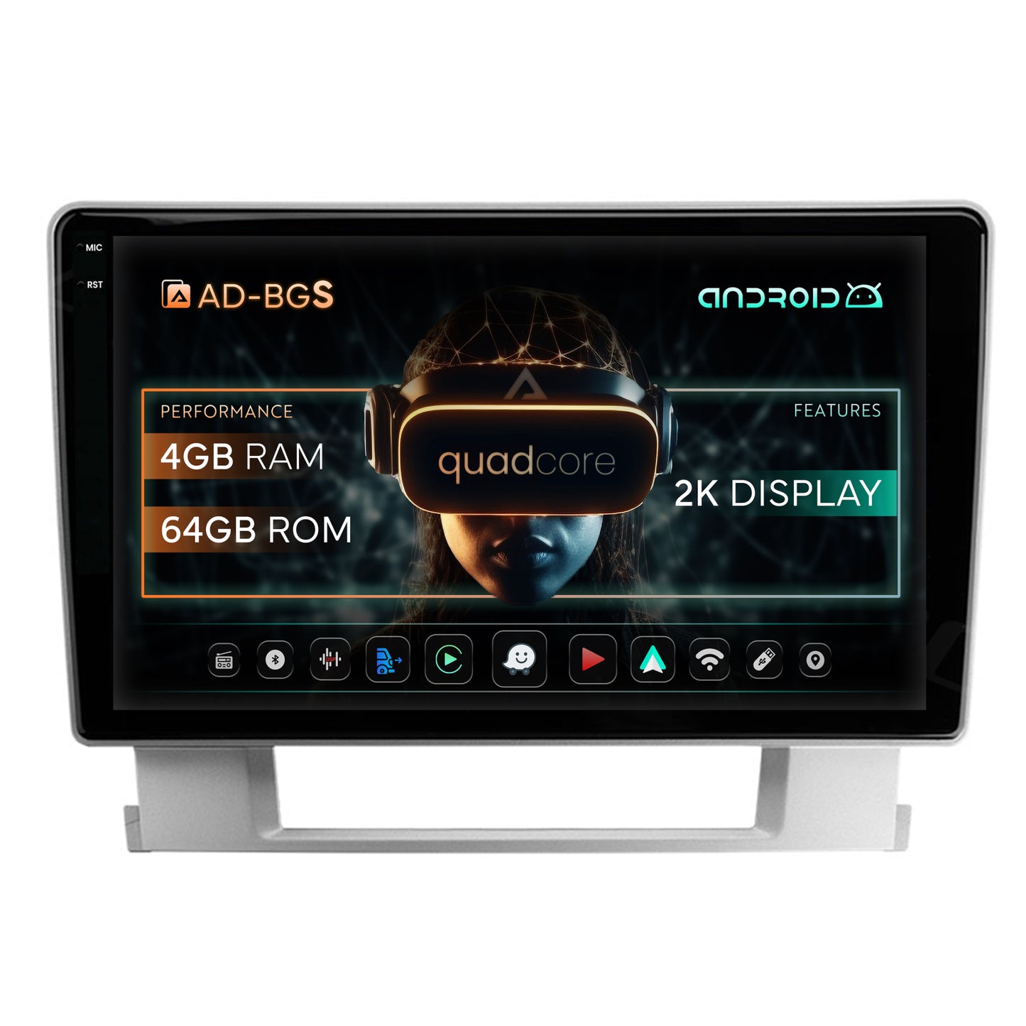 Navigatie 2K Opel Astra J, Android, S-Quadcore / 4GB RAM + 64GB ROM, 9.5 Inch - AD-BGS90042K+AD-BGRKIT253