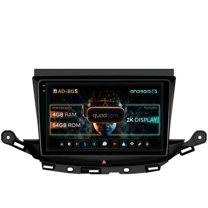 Navigatie 2K Opel Astra K, Android, S-Quadcore / 4GB RAM + 64GB ROM, 9.5 Inch - AD-BGS90042K+AD-BGRKIT251