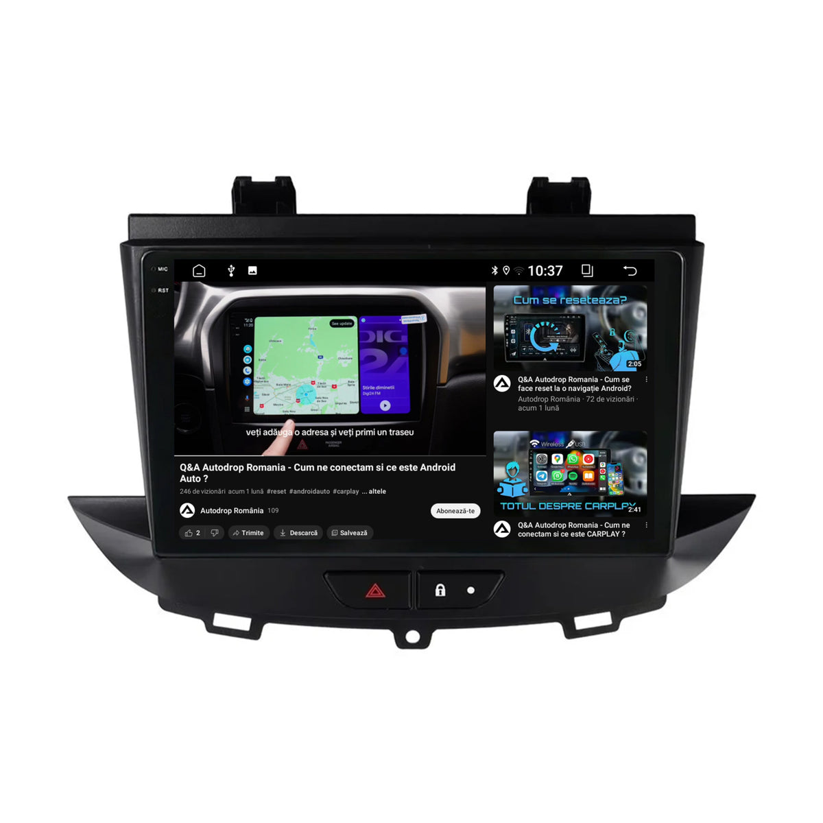 Navigatie 2K Opel Grandland X / Opel Crossland X (2017-2021), Android, S-Quadcore / 4GB RAM + 64GB ROM, 9.5 Inch - AD-BGS90042K+AD-BGRKIT354