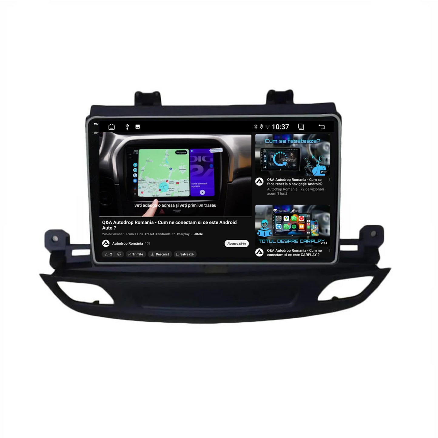 Navigatie 2K Opel Insignia B (2017+), Android, S-Quadcore / 4GB RAM + 64GB ROM, 9.5 Inch - AD-BGS90042K+AD-BGRKIT252