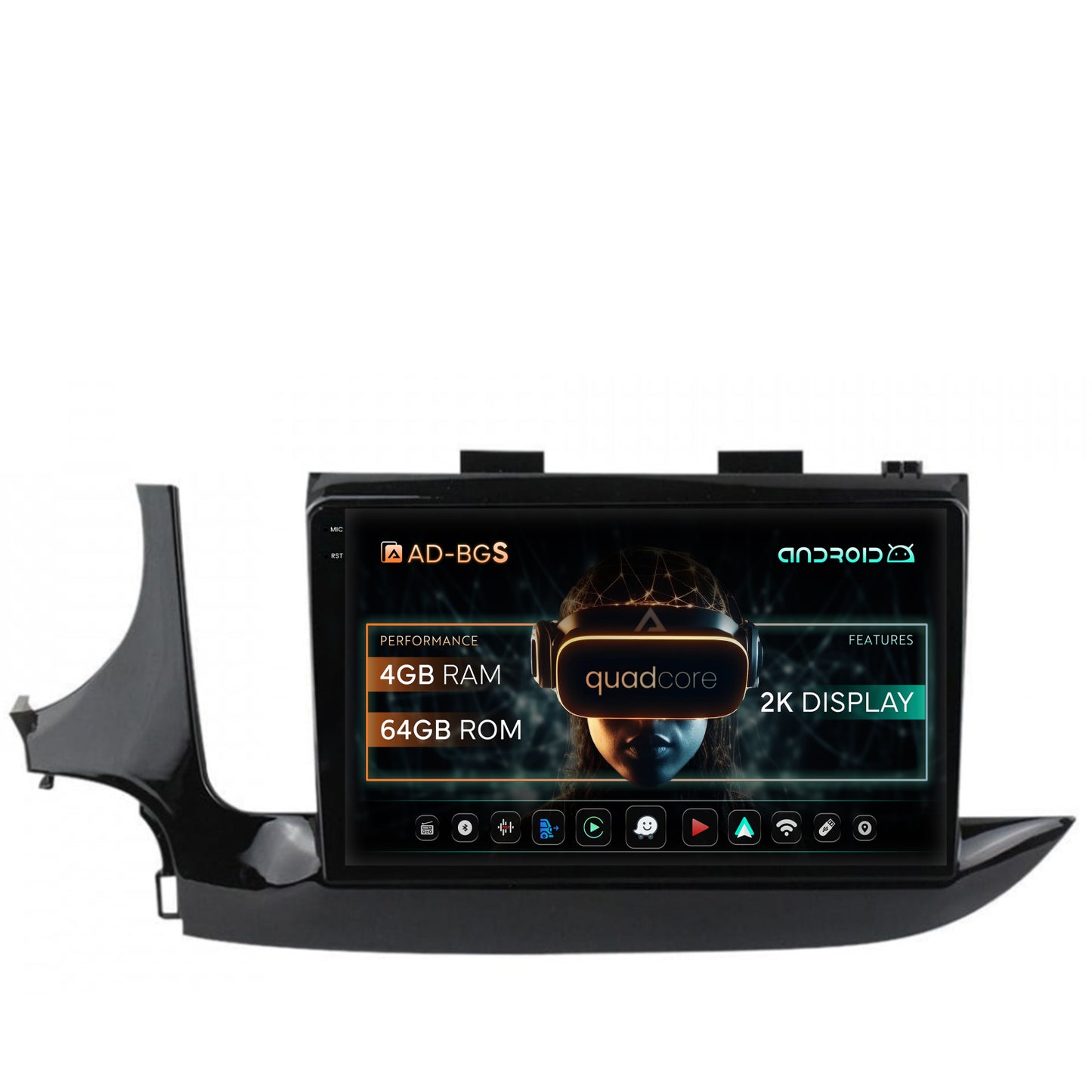 Navigatie 2K Opel Mokka (2016-Prezent), Android, S-Quadcore / 4GB RAM + 64GB ROM, 9.5 Inch - AD-BGS90042K+AD-BGRKIT250