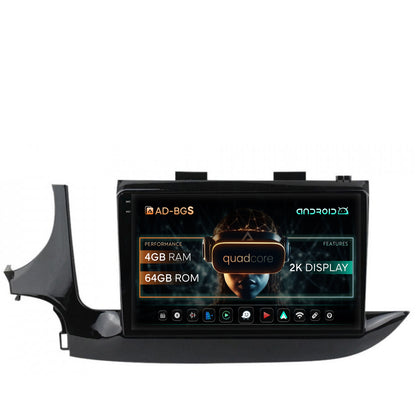 Navigatie 2K Opel Mokka (2016-Prezent), Android, S-Quadcore / 4GB RAM + 64GB ROM, 9.5 Inch - AD-BGS90042K+AD-BGRKIT250