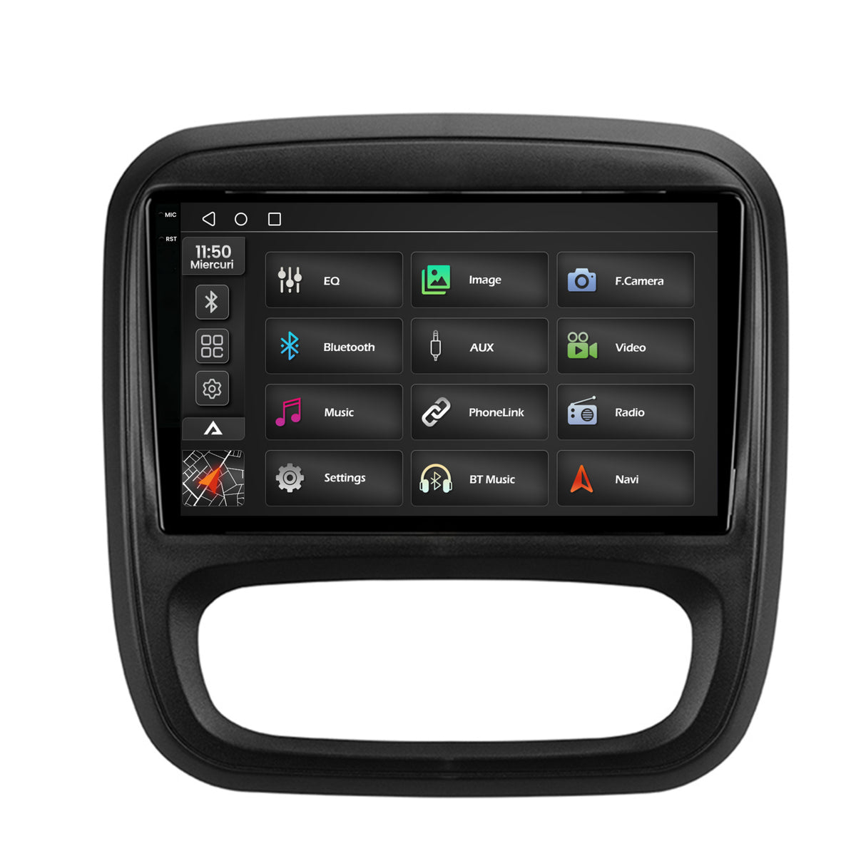 Navigatie 2K Opel Vivaro / Renault Trafic / Fiat Talento (2014-2017), Android, S-Quadcore / 4GB RAM + 64GB ROM, 9.5 Inch - AD-BGS90042K+AD-BGRKIT389