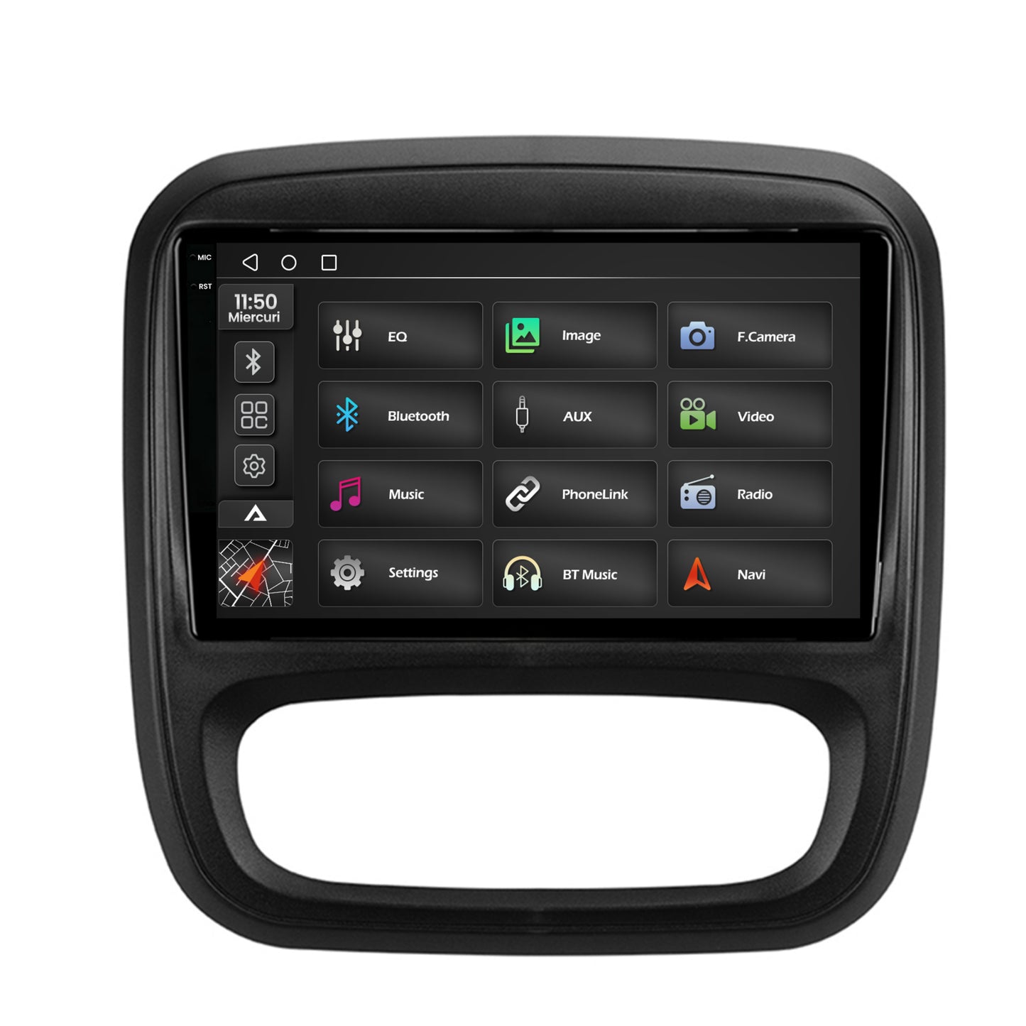 Navigatie 2K Opel Vivaro / Renault Trafic / Fiat Talento (2014-2017), Android, S-Quadcore / 4GB RAM + 64GB ROM, 9.5 Inch - AD-BGS90042K+AD-BGRKIT389