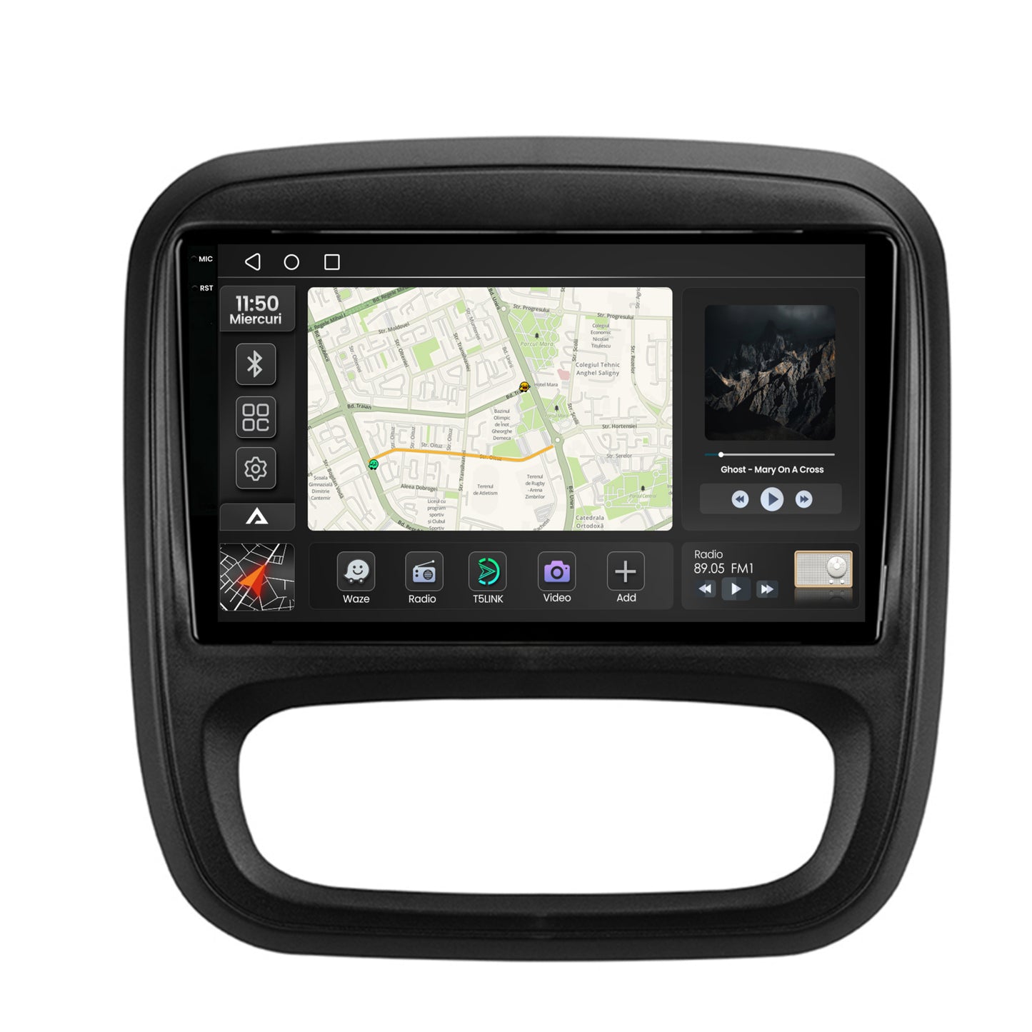 Navigatie 2K Opel Vivaro / Renault Trafic / Fiat Talento (2014-2017), Android, S-Quadcore / 4GB RAM + 64GB ROM, 9.5 Inch - AD-BGS90042K+AD-BGRKIT389
