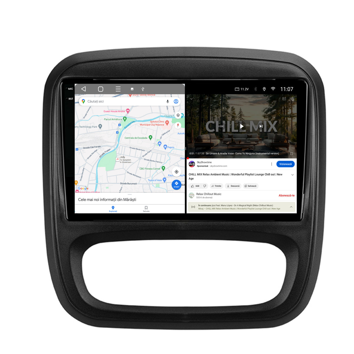 Navigatie 2K Opel Vivaro / Renault Trafic / Fiat Talento (2014-2017), Android, S-Quadcore / 4GB RAM + 64GB ROM, 9.5 Inch - AD-BGS90042K+AD-BGRKIT389