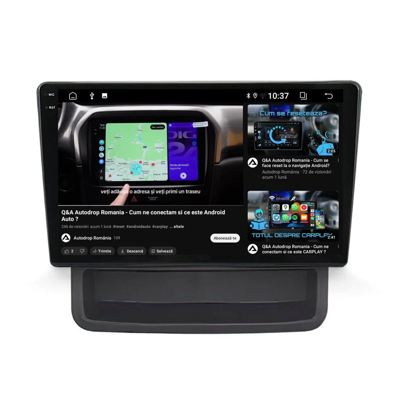 Navigatie 2K Opel Vivaro / Renault Trafic (2010-2014), Android, S-Quadcore / 4GB RAM + 64GB ROM, 10.36 Inch - AD-BGS100042K+AD-BGRKIT392