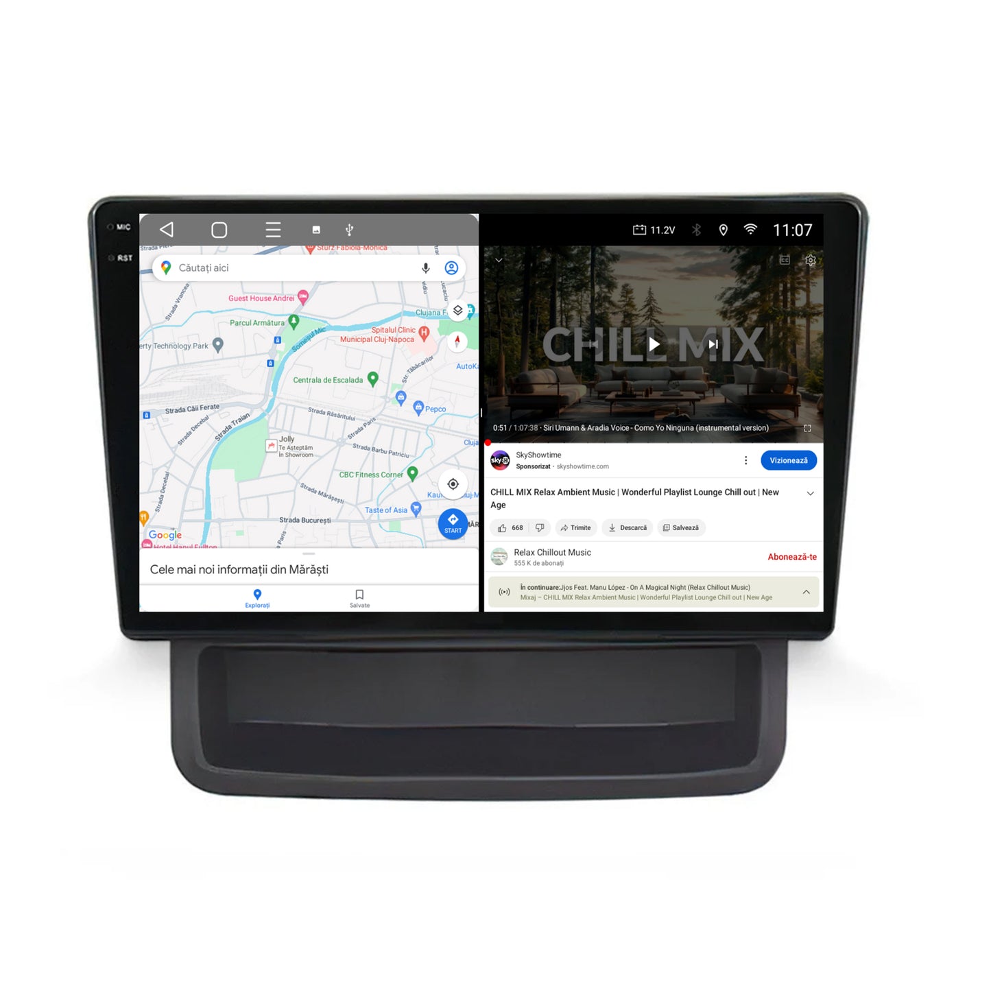 Navigatie 2K Opel Vivaro / Renault Trafic (2010-2014), Android, S-Quadcore / 4GB RAM + 64GB ROM, 10.36 Inch - AD-BGS100042K+AD-BGRKIT392