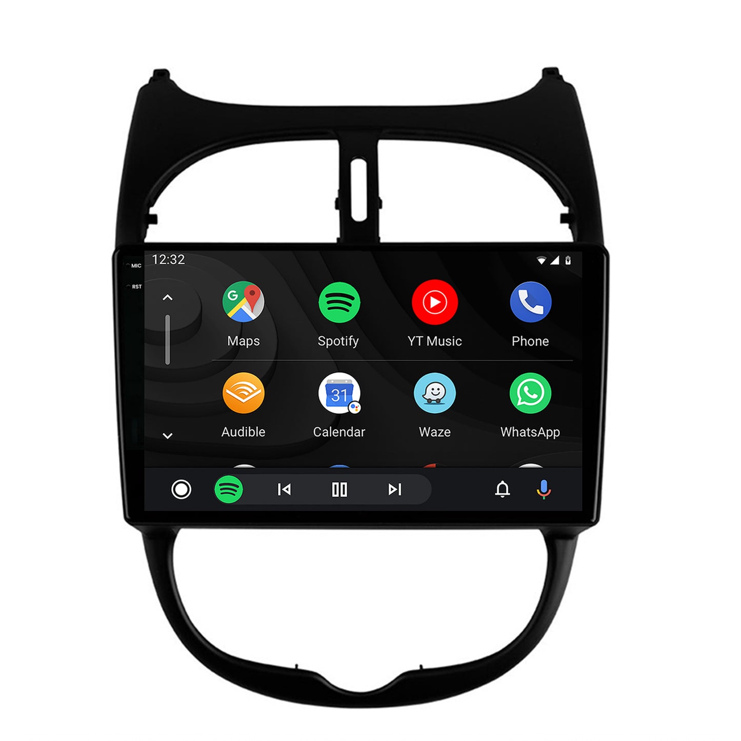 Navigatie 2K Peugeot 206 (1998-2012), Android, S-Quadcore / 4GB RAM + 64GB ROM, 9.5 Inch - AD-BGS90042K+AD-BGRKIT262