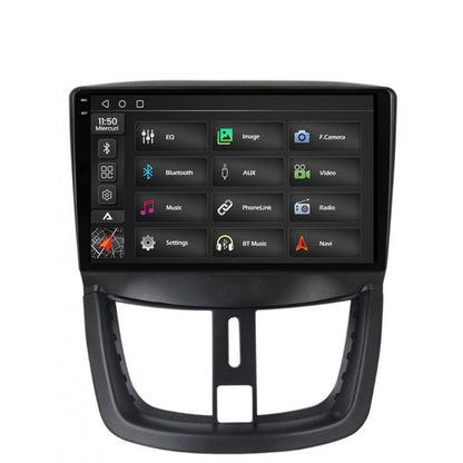 Navigatie 2K Peugeot 207, Android, S-Quadcore / 4GB RAM + 64GB ROM, 9.5 Inch - AD-BGS90042K+AD-BGRKIT263