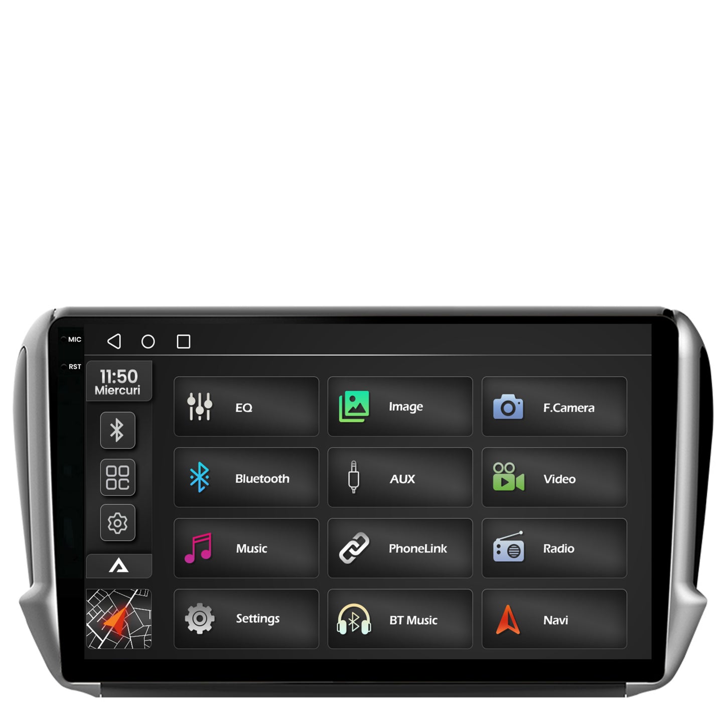 Navigatie 2K Peugeot 208/2008 (2012+), Android, S-Quadcore / 4GB RAM + 64GB ROM, 10.36 Inch - AD-BGS100042K+AD-BGRKIT258