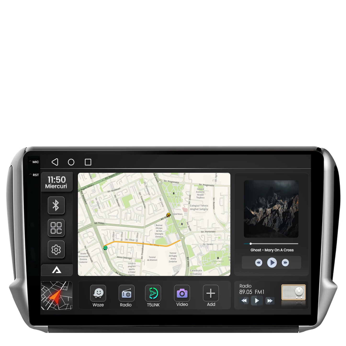 Navigatie 2K Peugeot 208/2008 (2012+), Android, S-Quadcore / 4GB RAM + 64GB ROM, 10.36 Inch - AD-BGS100042K+AD-BGRKIT258