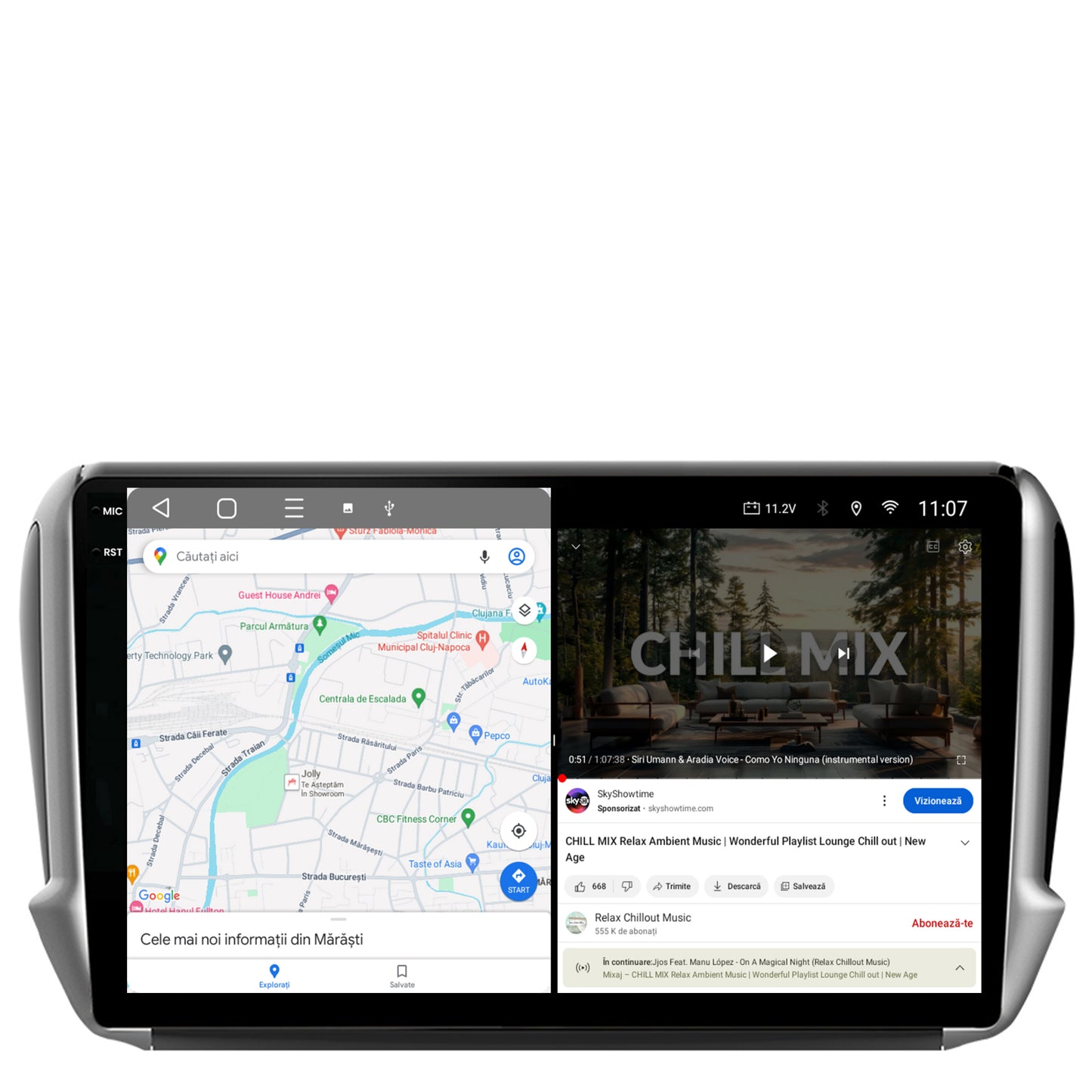 Navigatie 2K Peugeot 208/2008 (2012+), Android, S-Quadcore / 4GB RAM + 64GB ROM, 10.36 Inch - AD-BGS100042K+AD-BGRKIT258