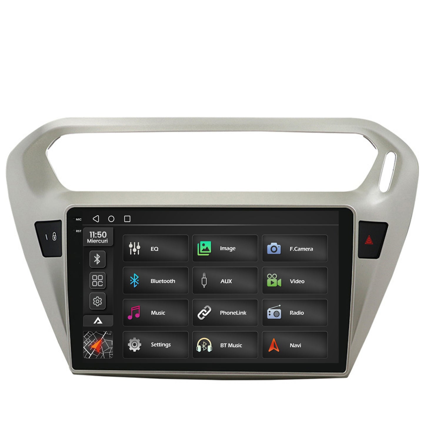 Navigatie 2K Peugeot 301 / Citroen C-Elysee, Android, S-Quadcore / 4GB RAM + 64GB ROM, 9.5 Inch - AD-BGS90042K+AD-BGRKIT255