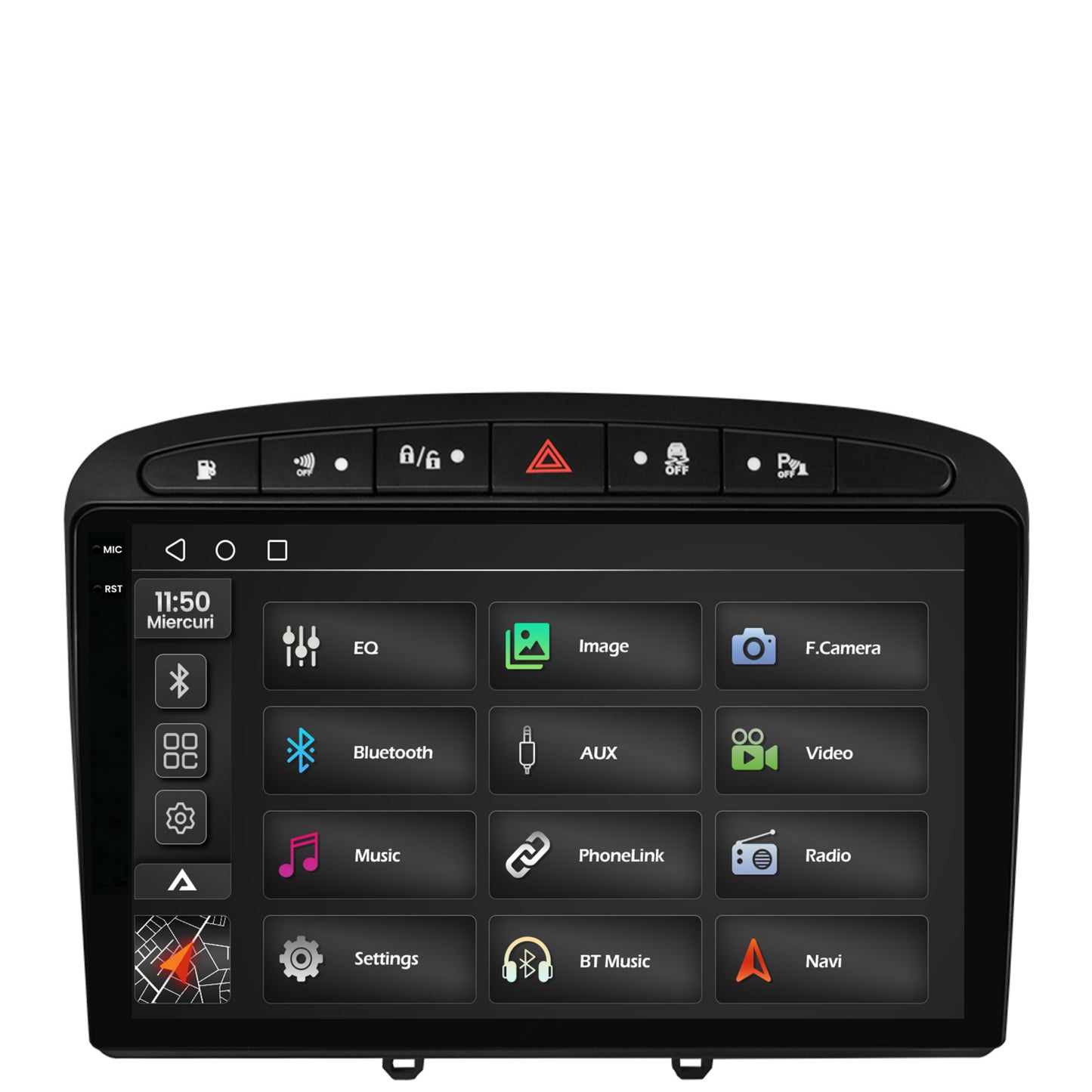Navigatie 2K Peugeot 308/408 (2008-2013), Android, S-Quadcore / 4GB RAM + 64GB ROM, 9.5 Inch - AD-BGS90042K+AD-BGRKIT265