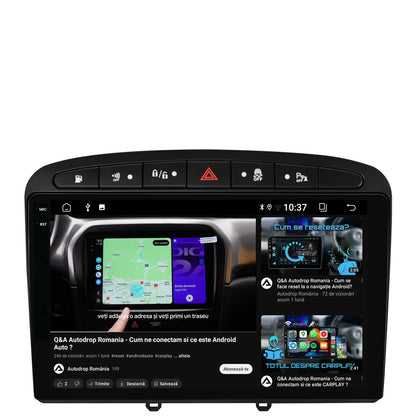 Navigatie 2K Peugeot 308/408 (2008-2013), Android, S-Quadcore / 4GB RAM + 64GB ROM, 9.5 Inch - AD-BGS90042K+AD-BGRKIT265