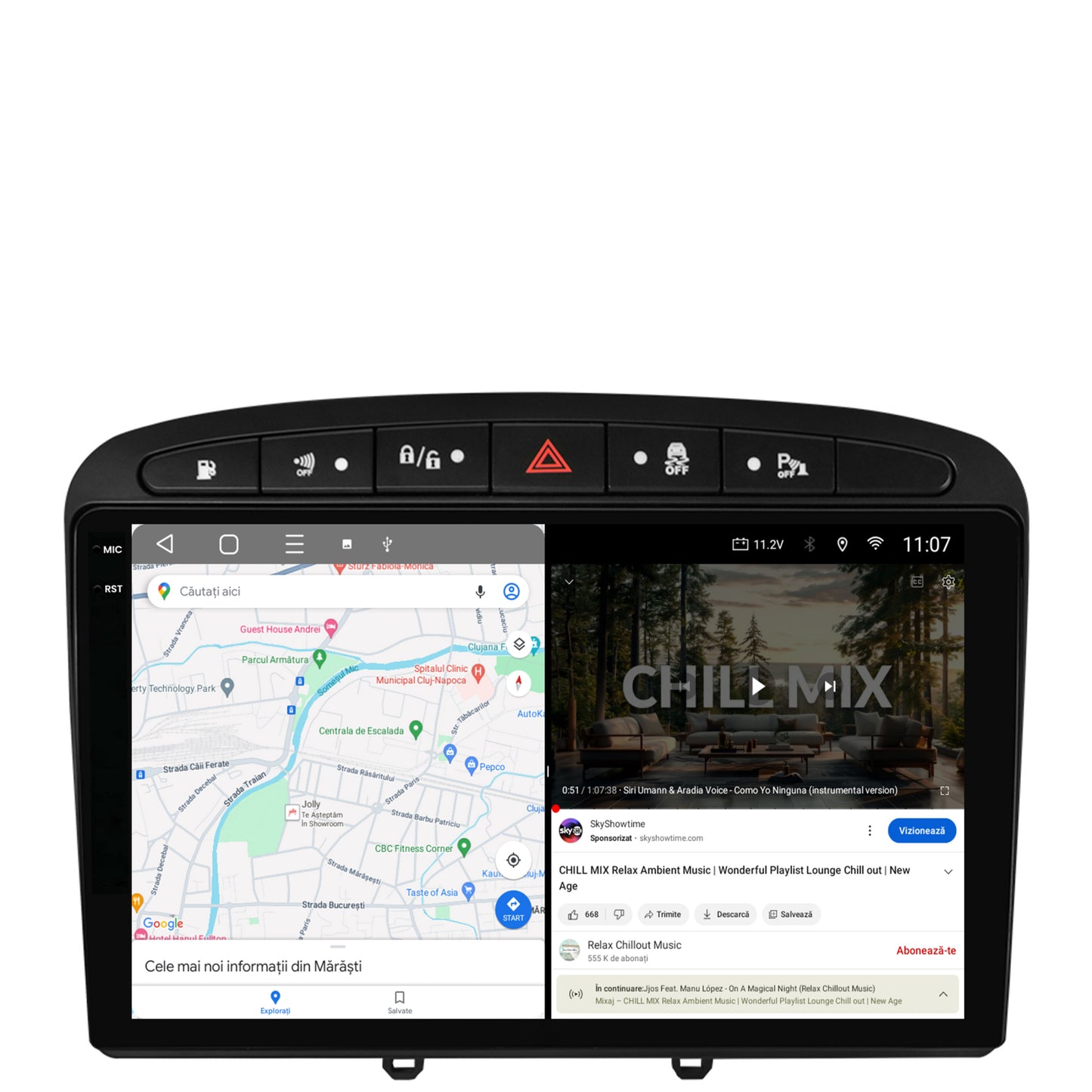 Navigatie 2K Peugeot 308/408 (2008-2013), Android, S-Quadcore / 4GB RAM + 64GB ROM, 9.5 Inch - AD-BGS90042K+AD-BGRKIT265