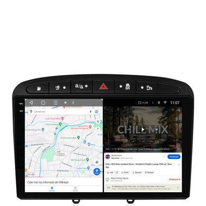 Navigatie 2K Peugeot 308/408 (2008-2013), Android, S-Quadcore / 4GB RAM + 64GB ROM, 9.5 Inch - AD-BGS90042K+AD-BGRKIT265