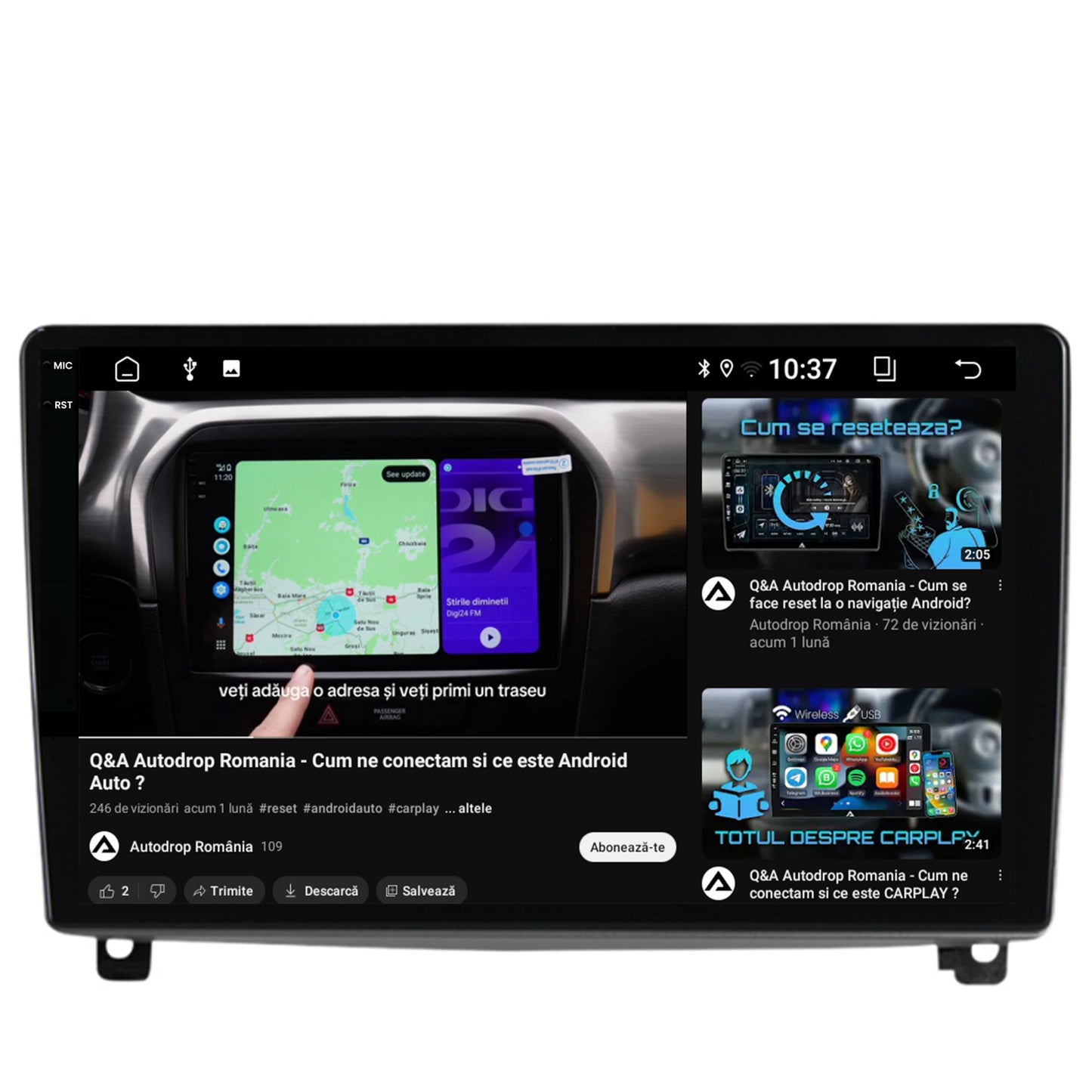 Navigatie 2K Peugeot 407 (2004-2011), Android, S-Quadcore / 4GB RAM + 64GB ROM, 9.5 Inch - AD-BGS90042K+AD-BGRKIT266V3