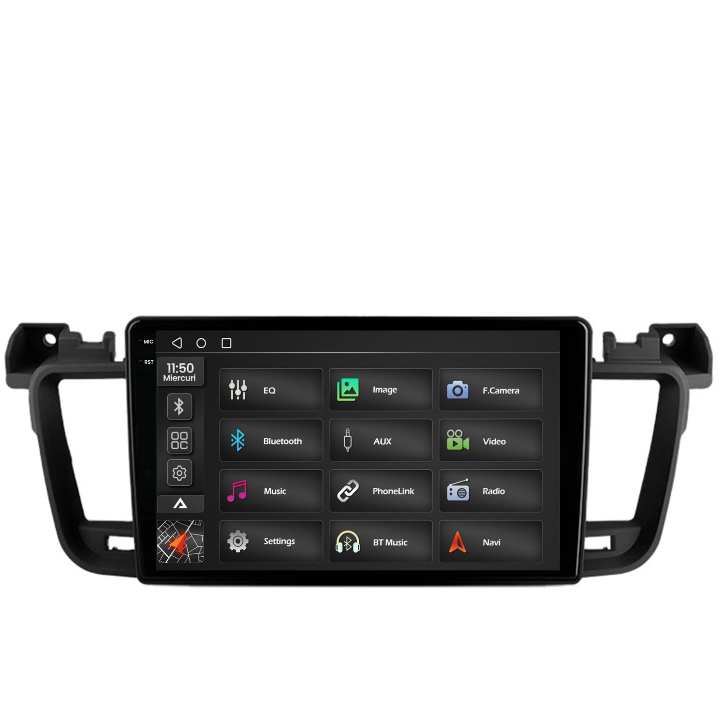 Navigatie 2K Peugeot 508 (2010-2018), Android, S-Quadcore / 4GB RAM + 64GB ROM, 9.5 Inch - AD-BGS90042K+AD-BGRKIT264