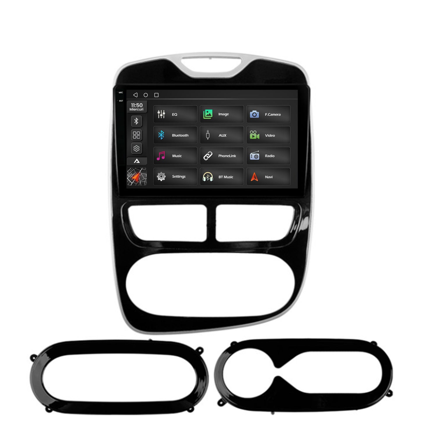 Navigatie 2K Renault Clio IV (2012-2016), Android, S-Quadcore / 4GB RAM + 64GB ROM, 9.5 Inch - AD-BGS90042K+AD-BGRKIT369-1216